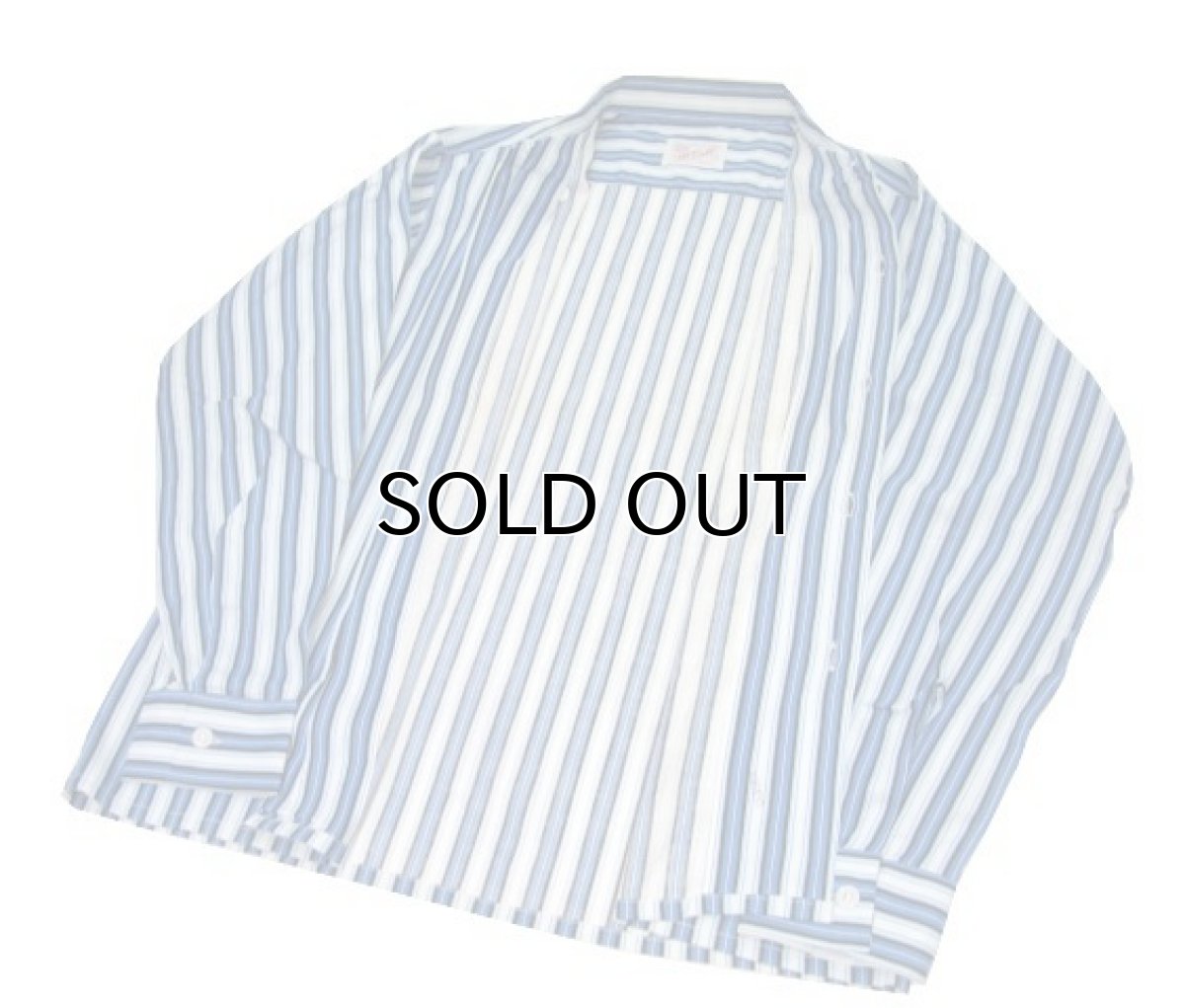 画像5: 1960's "McCall" L/S Stripe Shirts　Blue / Sax　size M (表記 15 - 15 1/2) (5)