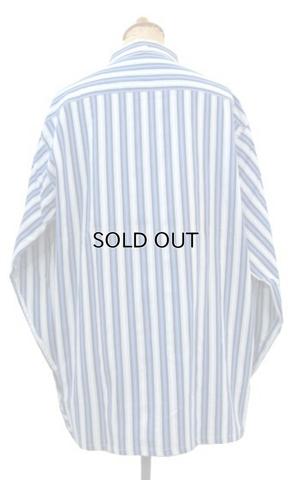 画像2: 1960's "McCall" L/S Stripe Shirts　Blue / Sax　size M (表記 15 - 15 1/2) (2)