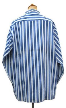 画像2: 1960's "McCall" L/S Stripe Shirts　Blue / Sax　size M (表記 15 - 15 1/2) (2)