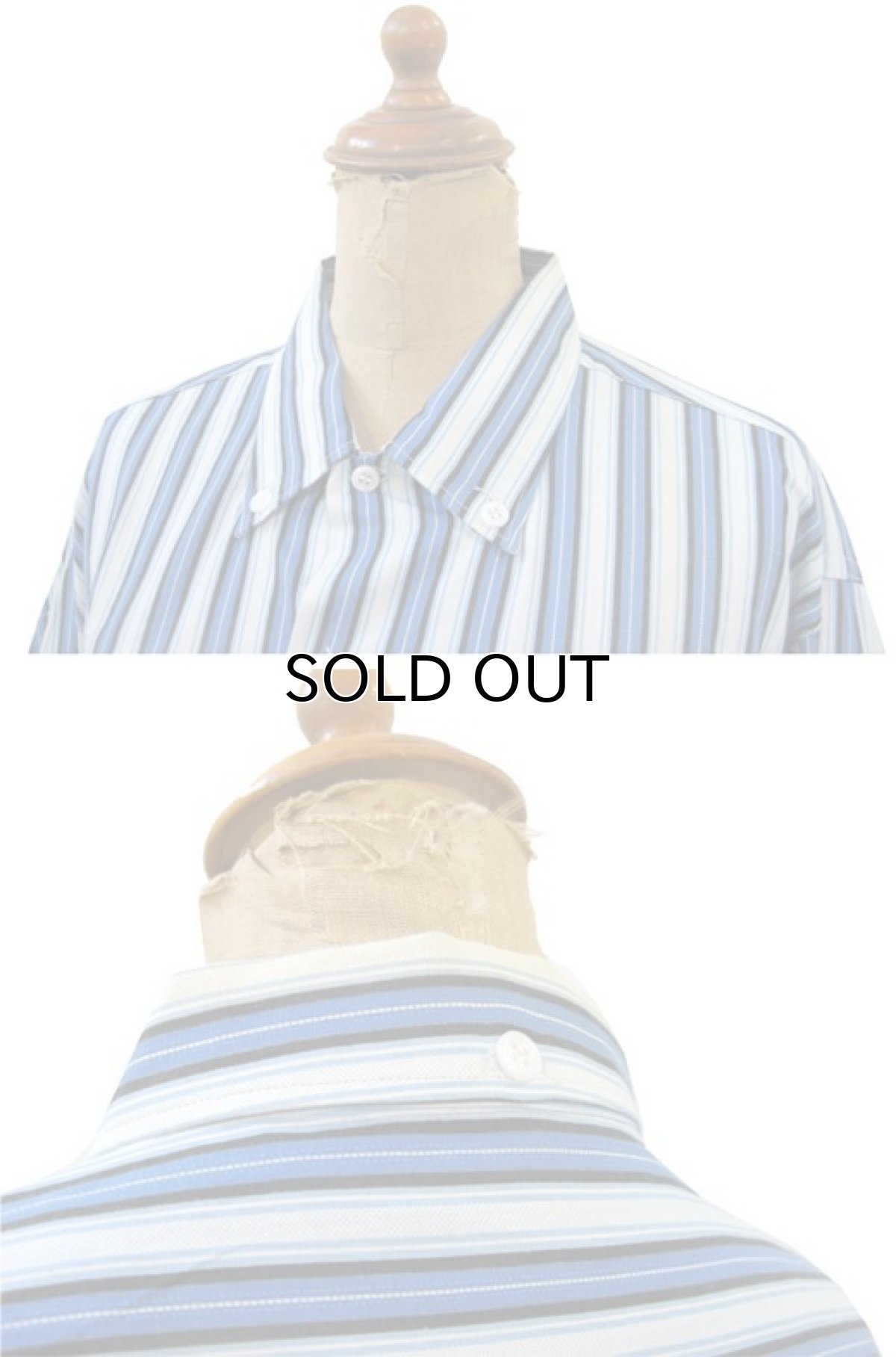 画像3: 1960's "McCall" L/S Stripe Shirts　Blue / Sax　size M (表記 15 - 15 1/2) (3)