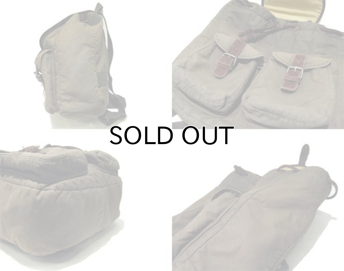 画像5: 1980's BANANA REPUBLIC  Cotton / Suede Back Pack　OLIVE / BROWN (5)