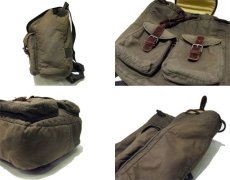 画像5: 1980's BANANA REPUBLIC  Cotton / Suede Back Pack　OLIVE / BROWN (5)