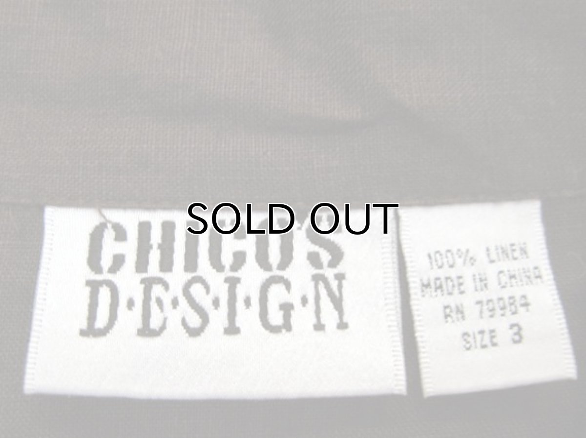 画像4: 1990's~ "CHICO's DESIGN" L/S Design Linen Jacket BROWN size L (表記 3) (4)