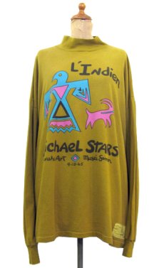 画像1: "Michael Stars" Moc Neck L/S T-Shirts　Mustard　size XL (表記 One Size Fits All) (1)