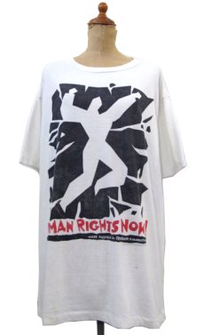 画像1: 1980's "HUMAN RIGHTS NOW" Print T-Shirts　WHITE　size L (表記 不明) (1)