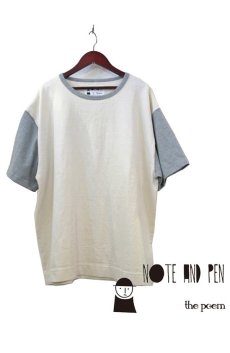 画像1: " Note and Pen the poem " ノートとペン　"ポエムのTee"　OFF / GREY (1)