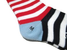 画像5: "Corgi Hosiery" Anchor x Border Socks　Red / Black / Sax / White  (5)