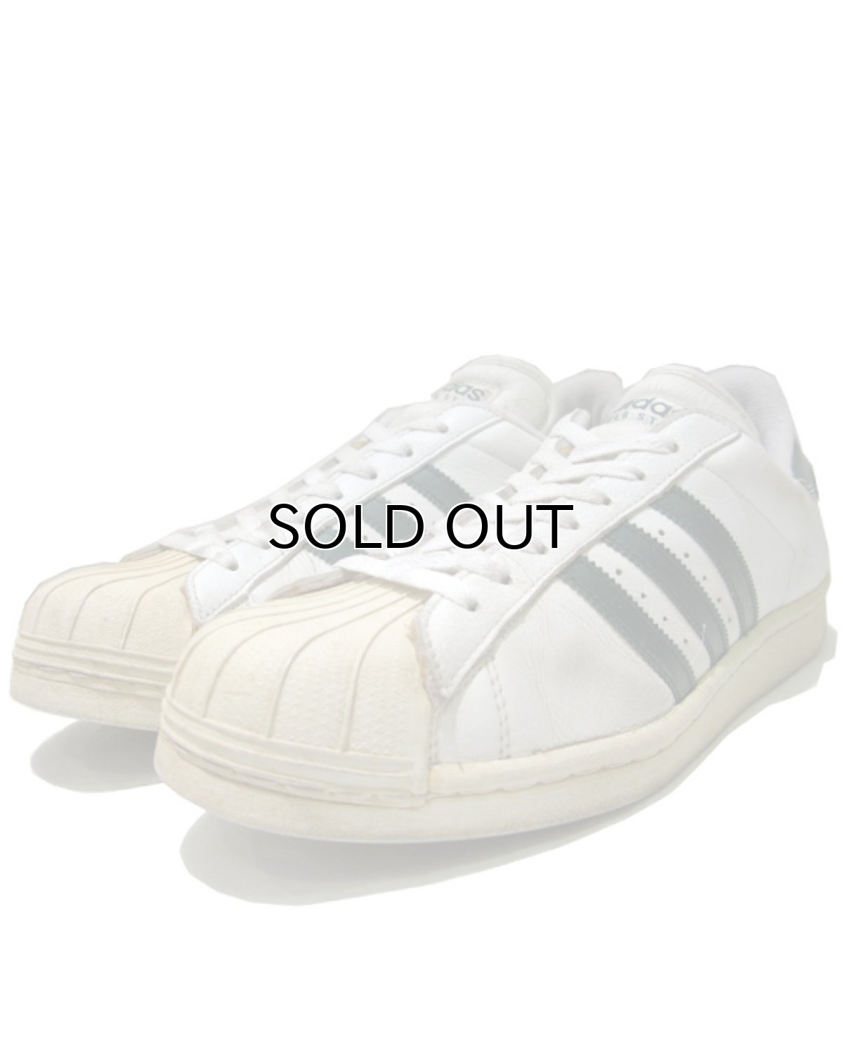 画像1: 1990's adidas "Super Star" Leather Sneaker　WHITE / GREEN　size 12 (30 cm) (1)