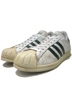 画像1: 1990's adidas "Super Star" Leather Sneaker　WHITE / GREEN　size 12 (30 cm) (1)