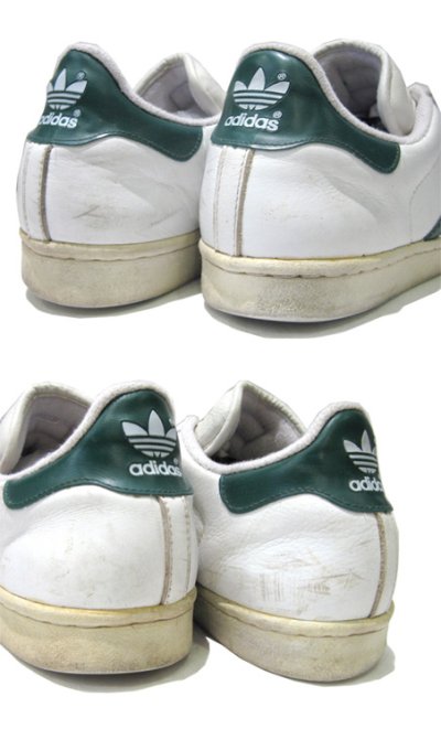 画像1: 1990's adidas "Super Star" Leather Sneaker　WHITE / GREEN　size 12 (30 cm)