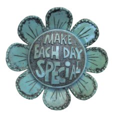 画像1: 1970's Wall Ornament "MAKE EACH DAY SPECIAL"　BLUE-GREEN (1)