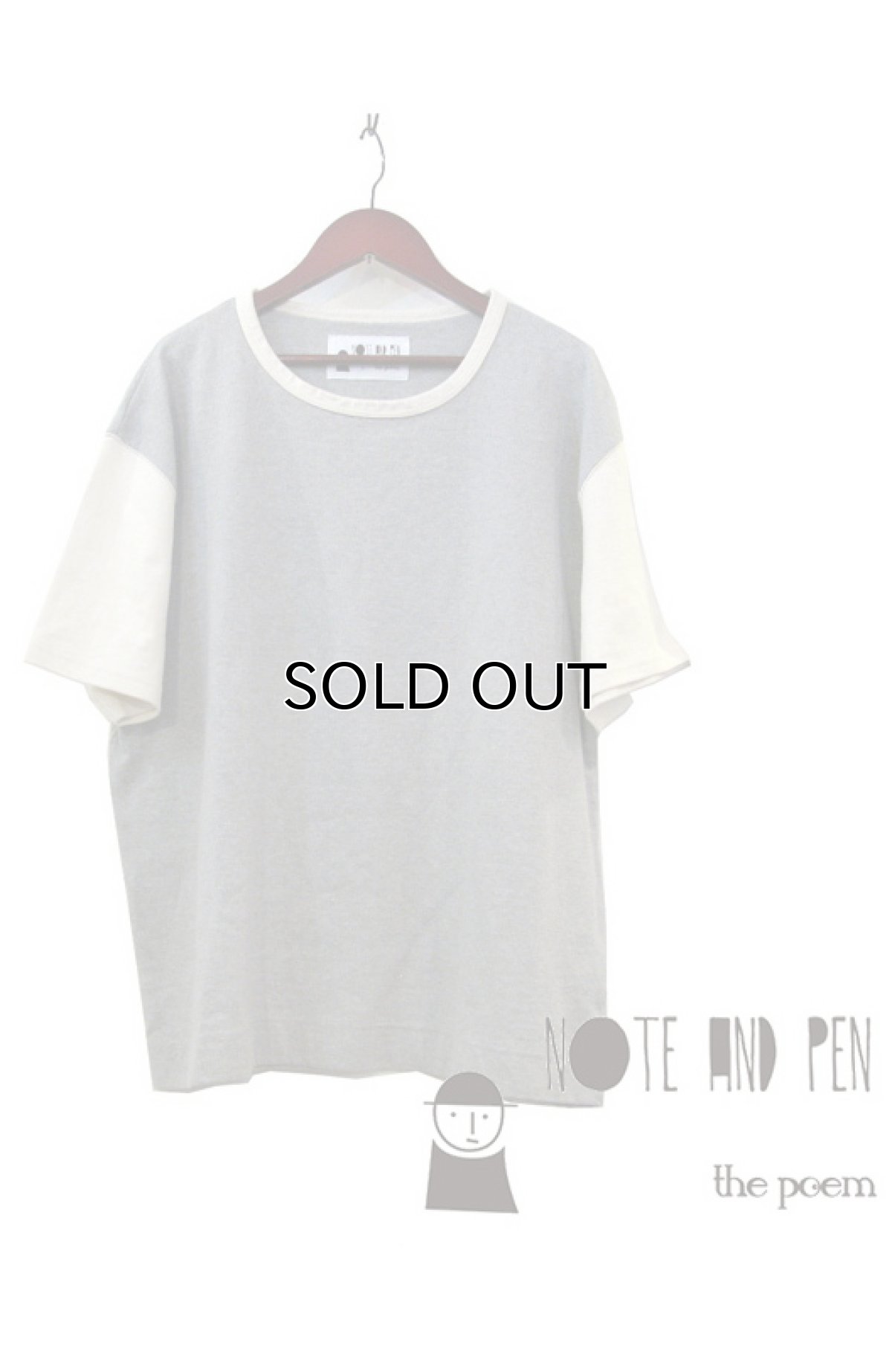 画像1: " Note and Pen the poem " ノートとペン　"ポエムのTee"　GREY / OFF (1)