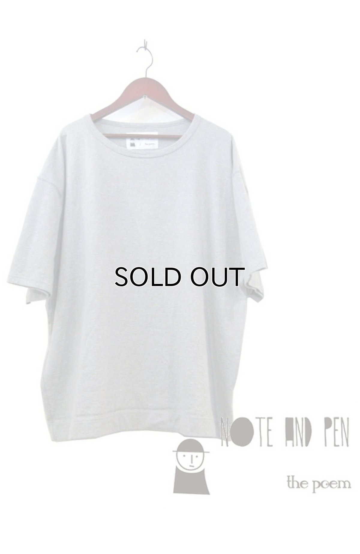 画像1: " Note and Pen the poem " ノートとペン　"ポエムのTee"　GREY (1)