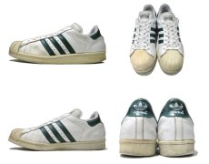 画像2: 1990's adidas "Super Star" Leather Sneaker　WHITE / GREEN　size 12 (30 cm) (2)