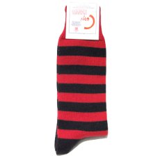 画像1: "Corgi Hosiery" border Socks　Red / Black (1)