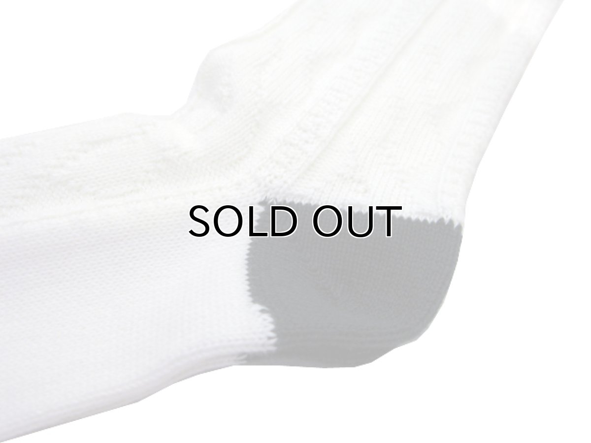 画像5: "MAESTRI SARTI CALZETTIERI" Cable Socks WHITE / GREEN size Free (5)