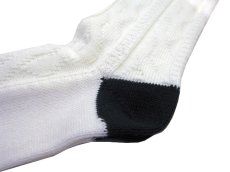 画像5: "MAESTRI SARTI CALZETTIERI" Cable Socks　WHITE / GREEN　size Free (5)