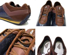 画像4: "PONY" Leather x Mesh Design Sneaker　NAVY / BROWN　size 10 (28 cm) (4)