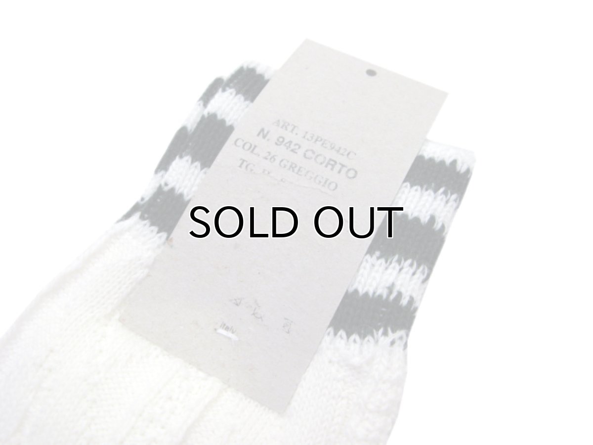 画像2: "MAESTRI SARTI CALZETTIERI" Cable Socks WHITE / GREEN size Free (2)