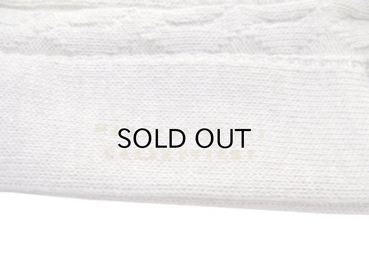 画像4: "MAESTRI SARTI CALZETTIERI" Cable Socks　BEIGE / RED　size Free (4)