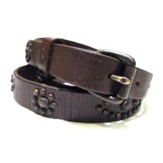 画像1: Leather Belt "Studs"　BROWN　size 33.5 inch ~ (1)