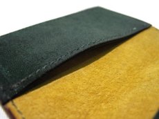 画像4: "JUTTA NEUMANN" Leather Card Case  color : Lame Green / Mustard   ONE SIZE (4)