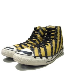 画像1: Converse "ALL STAR Hi" Cavas Sneaker Hand Paint　Yellow / Black　size 10 1/2 (28.5 cm)　 (1)