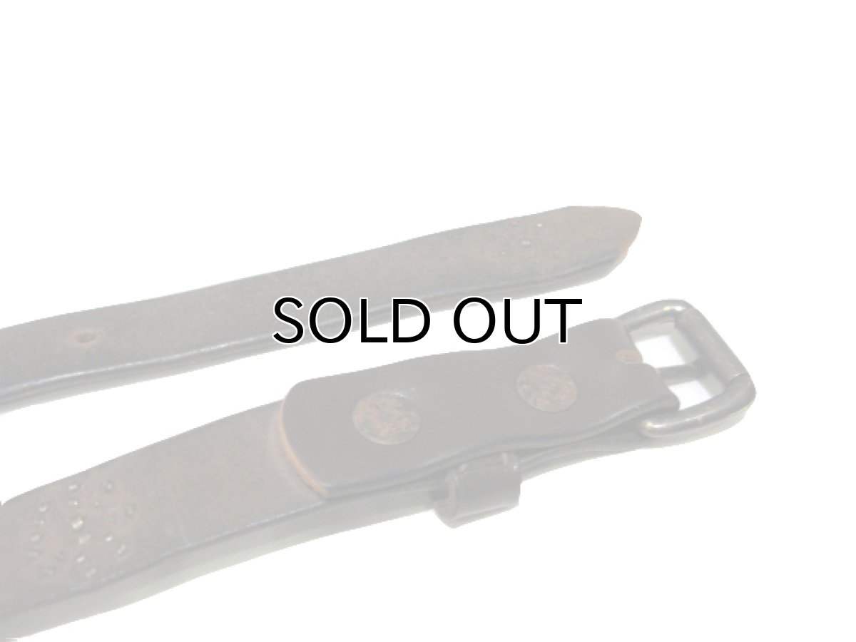 画像3: Leather Belt "Studs" BROWN size 33.5 inch ~ (3)