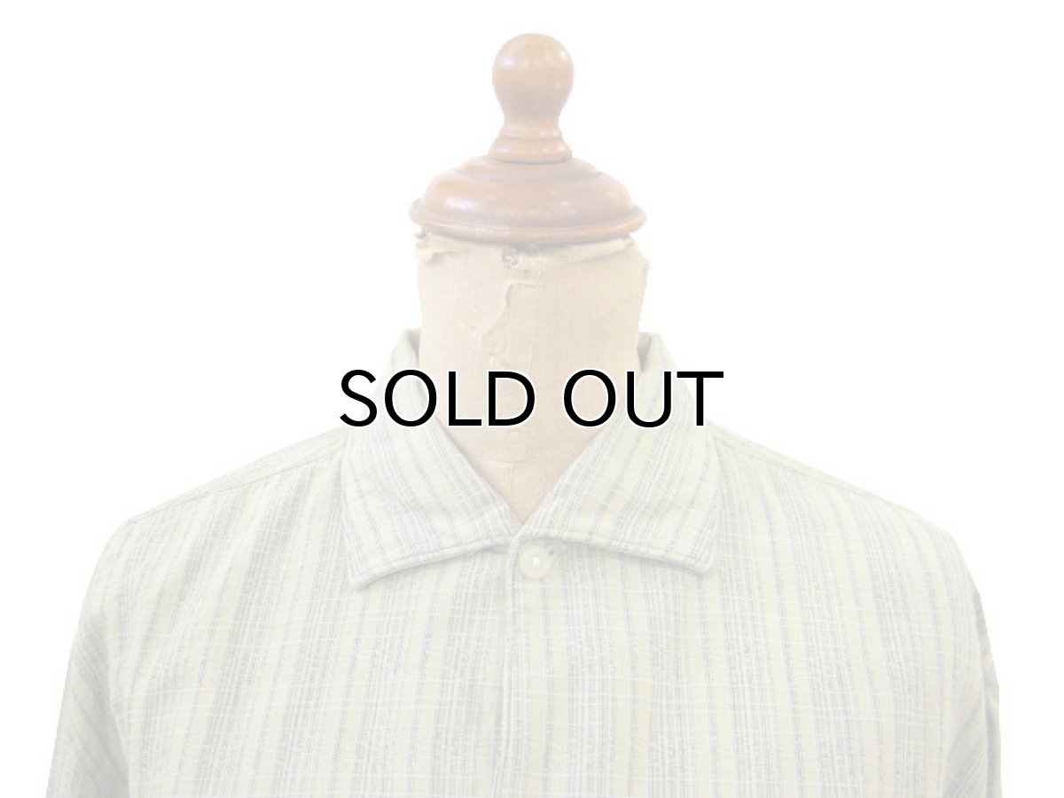 画像3: ~1960's OLD Europe L/S Check Shirts GREEN size S - M (表記 不明) (3)