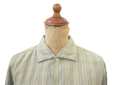 画像3: ~1960's OLD Europe L/S Check Shirts　GREEN　size S - M (表記 不明) (3)