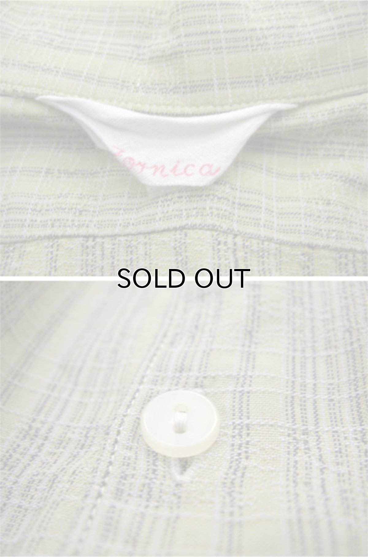 画像4: ~1960's OLD Europe L/S Check Shirts GREEN size S - M (表記 不明) (4)