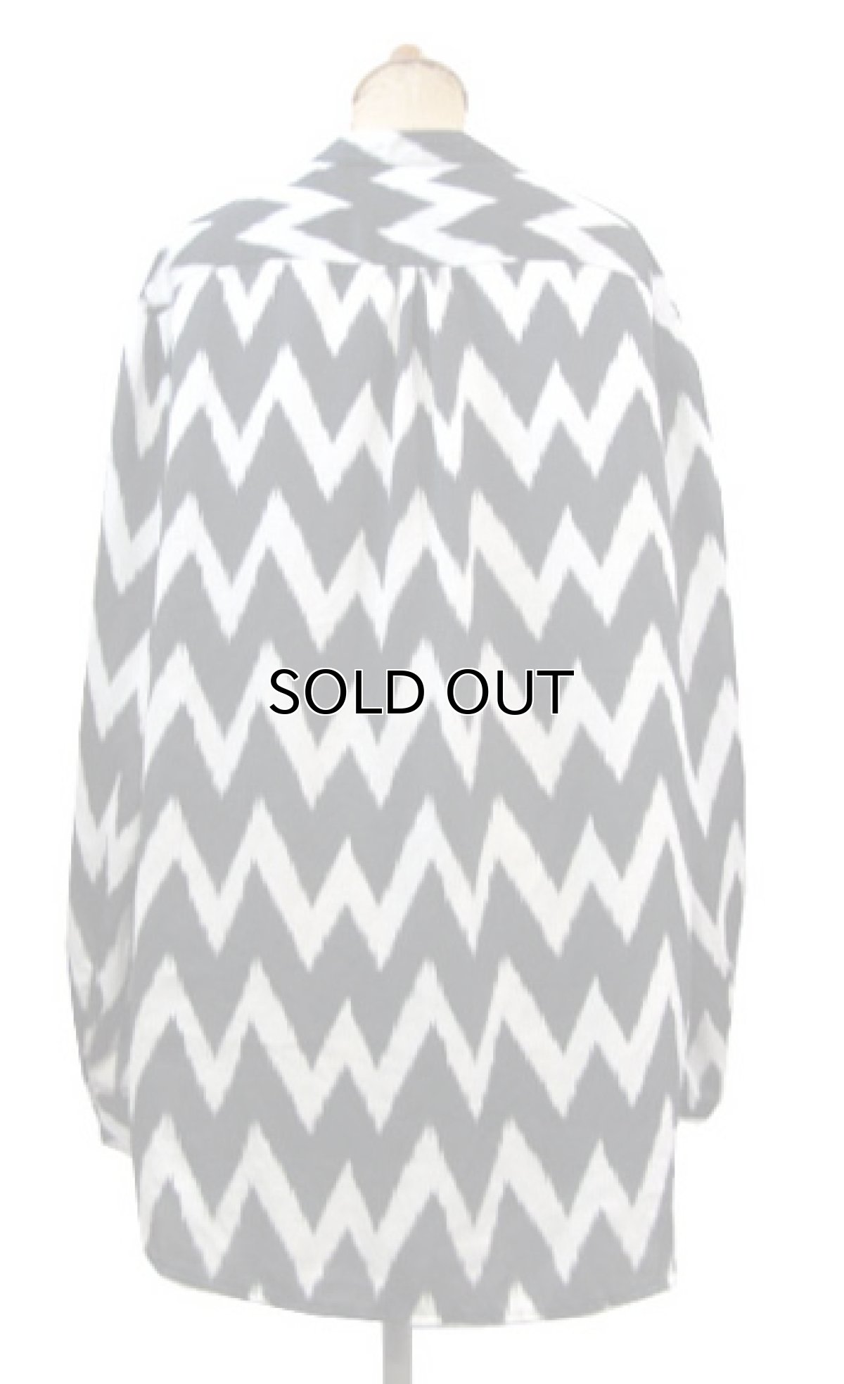 画像2: 1980's~ "KASPER" Design L/S Pullover Shirts BLACK / WHITE size L (表記 L) (2)