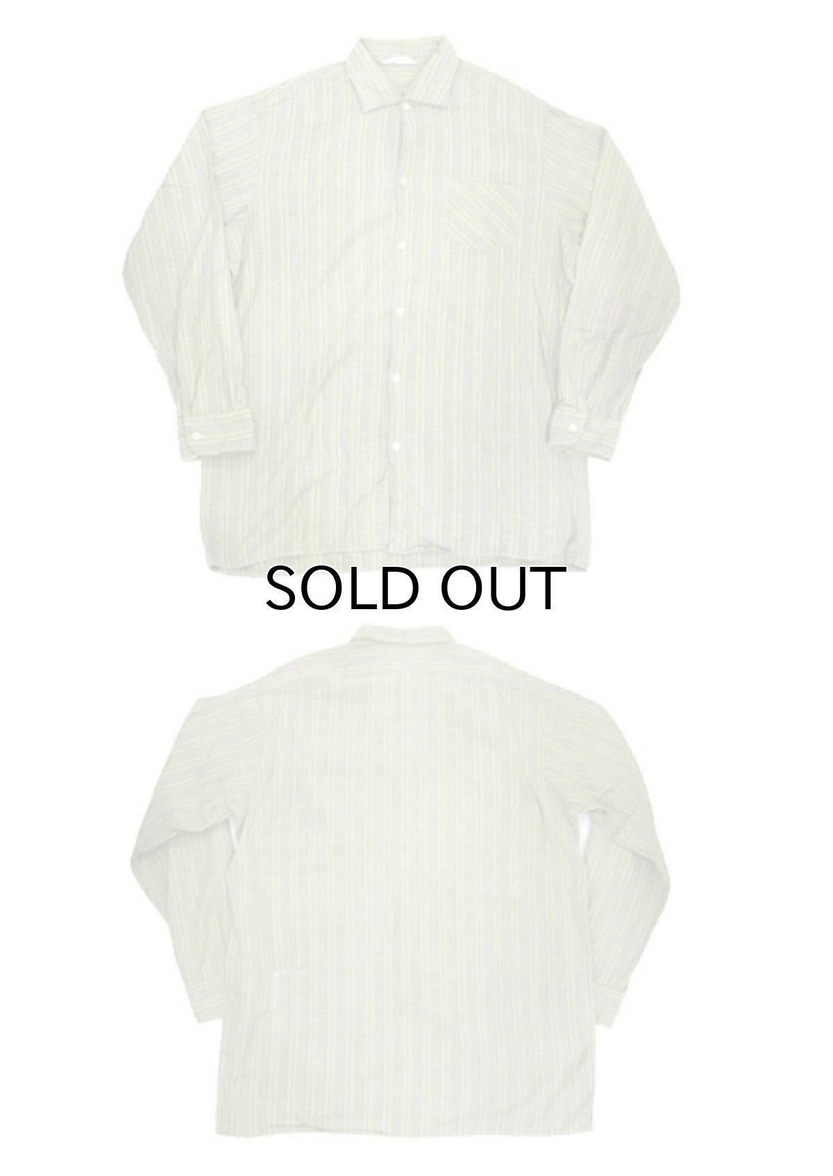 画像5: ~1960's OLD Europe L/S Check Shirts GREEN size S - M (表記 不明) (5)