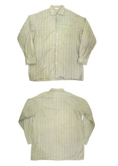 画像5: ~1960's OLD Europe L/S Check Shirts　GREEN　size S - M (表記 不明) (5)
