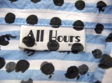 画像4: 1980's~ "All Hours" L/S Dot Shirts　Sax / White / Black　size M - L (表記 なし) (4)