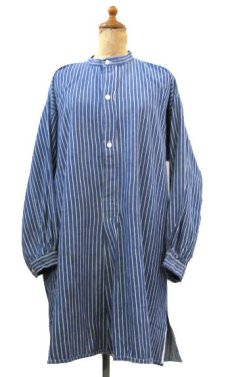 画像1: 1960's Germany L/S Pullover Stripe Shirts　NAVY / WHITE　size L (表記 不明) (1)