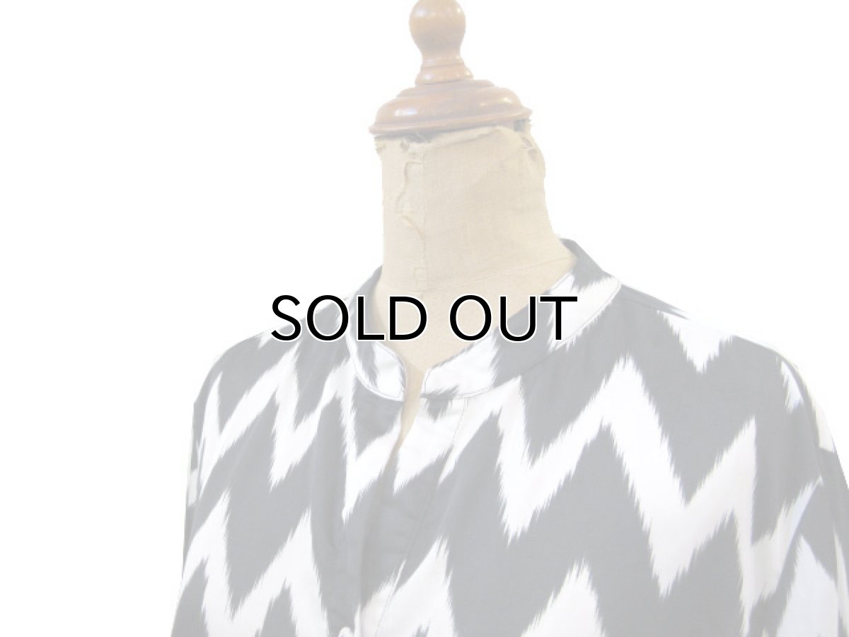 画像3: 1980's~ "KASPER" Design L/S Pullover Shirts BLACK / WHITE size L (表記 L) (3)