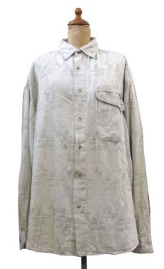 画像1: 1980's~ "ferruche" L/S Design Shirts　BEIGE　size L (表記 L) (1)