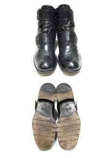 画像3: "Jean Claude Monderer" Side Zip Strap Boots　BLACK　size 42 ( 27cm ~ 27.5cm ) (3)