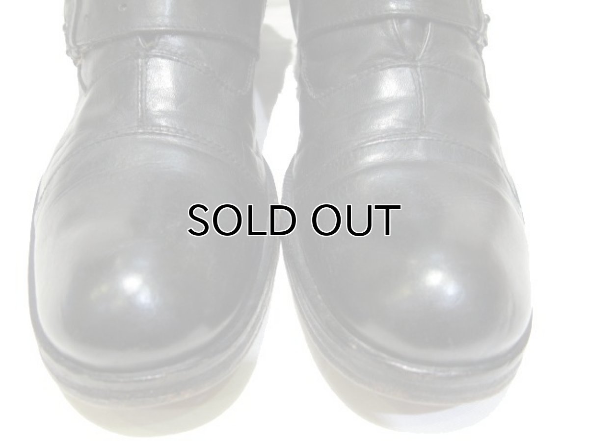 画像5: "Jean Claude Monderer" Side Zip Strap Boots BLACK size 42 ( 27cm ~ 27.5cm ) (5)