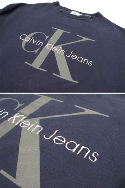 画像2: 1990's~ "Calvin Klein Jeans" Crew Neck Sweat　NAVY　size L (表記 XXL)