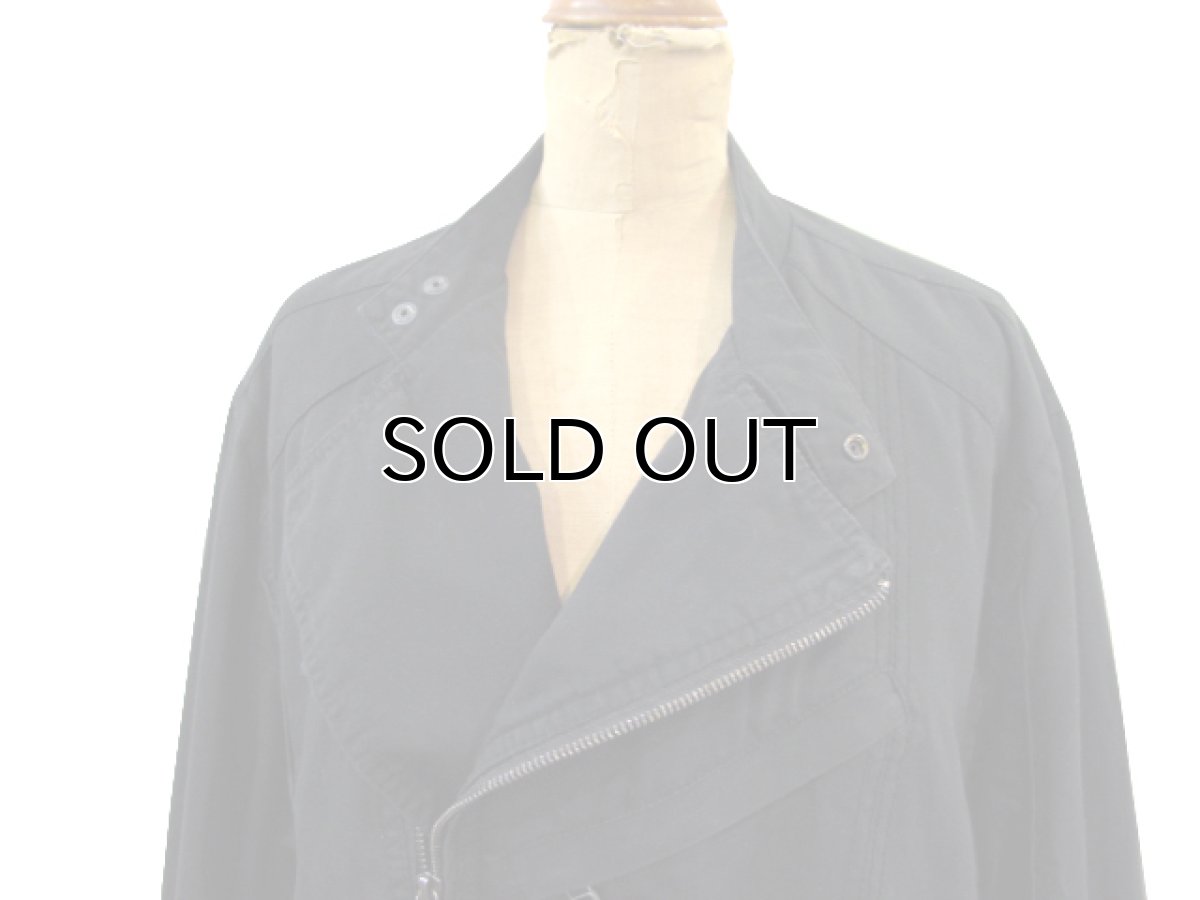 画像4: 1990's~ "DKNY JEANS" Cotton Riders Jacket　BLACK　size S (表記 M) (4)