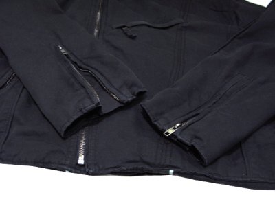 画像2: 1990's~ "DKNY JEANS" Cotton Riders Jacket　BLACK　size S (表記 M)