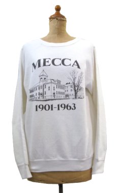 画像1: 1980's Tultex "MECCA" Print Sweat Shirts　WHITE　size S - M (表記 ) (1)