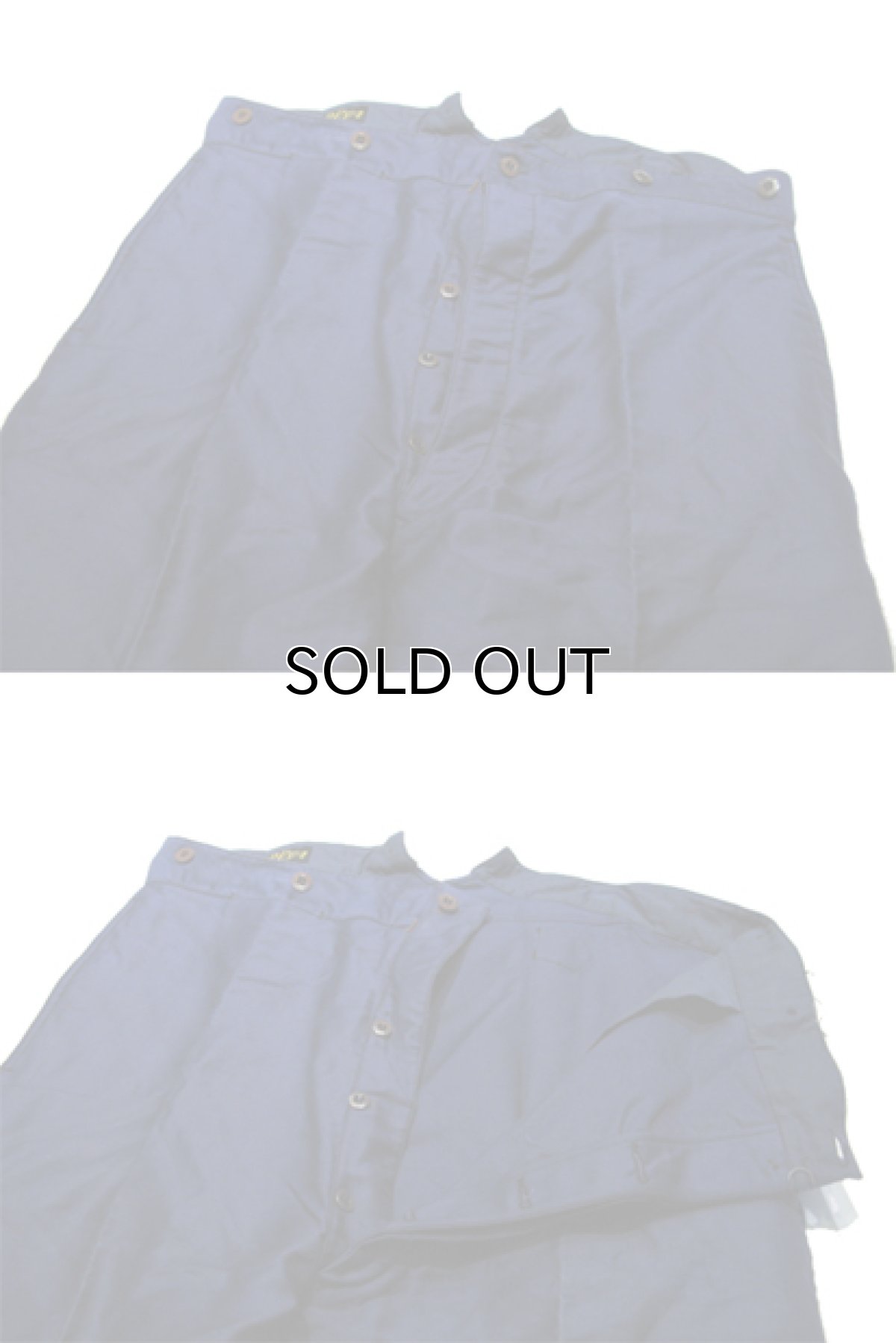 画像5: 1940's French Blue Cotton Moleskin Trousers DEAD STOCK - One Wash size w ~38 inch (表記 不明) (5)