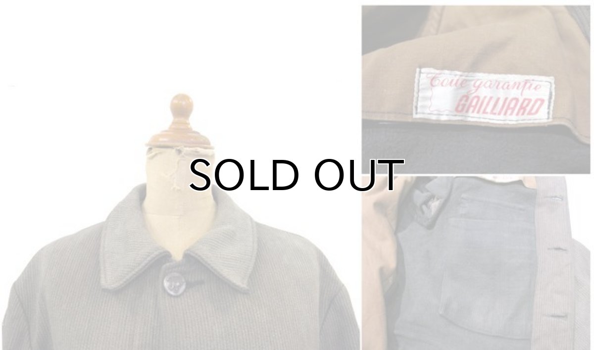 画像4: 1950's French Cotton Pique Hunting Jacket　BROWN　size M (表記なし) (4)