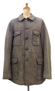 画像1: 1950's French Cotton Pique Hunting Jacket　BROWN　size M (表記なし) (1)