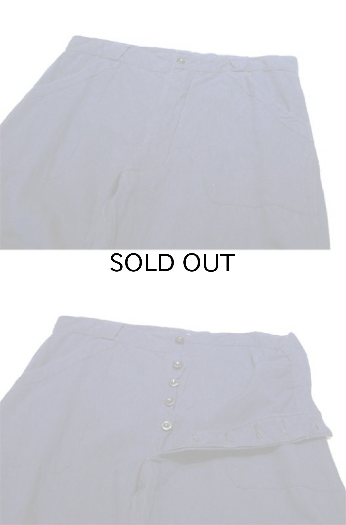 画像3: 1940's French Blue Linen Worker Trousers　size w 38 inch (表記 不明) (3)