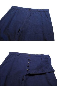 画像3: 1940's French Blue Linen Worker Trousers　size w 38 inch (表記 不明) (3)