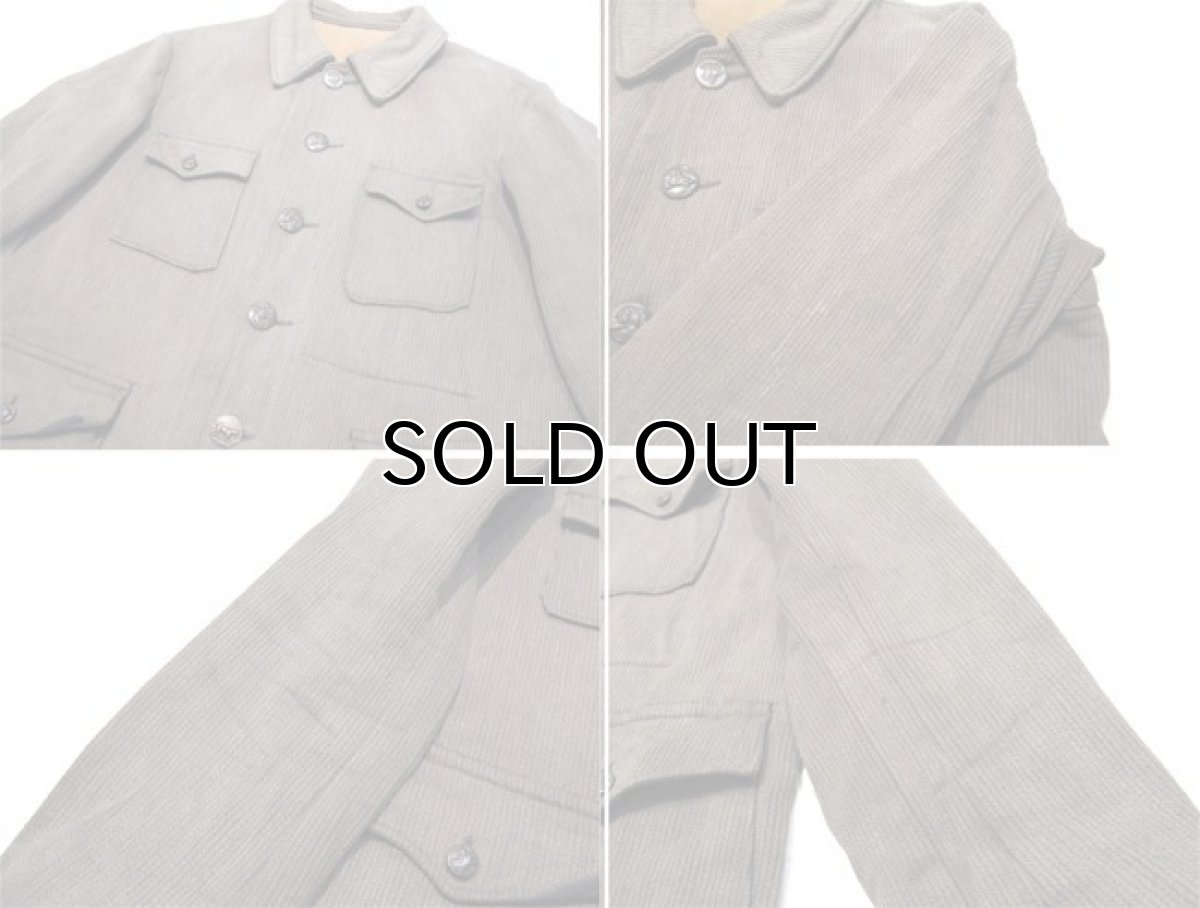 画像5: 1950's French Cotton Pique Hunting Jacket　BROWN　size M (表記なし) (5)